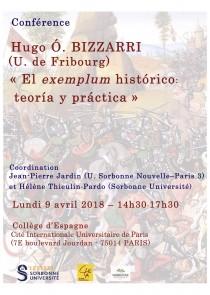 « El exemplum histórico : teoría y práctica » Conférence de Hugo Ó. BIZZARRI (U. de Fribourg, Suisse)